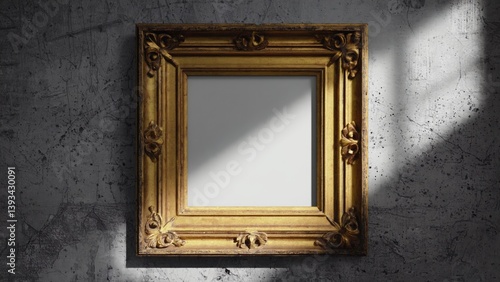 Obraz na płótnie A picture frame hangs on the wall of a cozy room, providing a place to display treasured memories w salonie