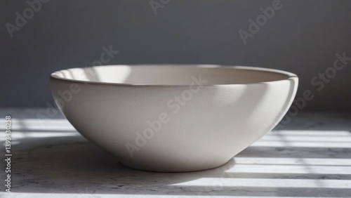 Obraz na płótnie A white ceramic bowl placed on a table w salonie
