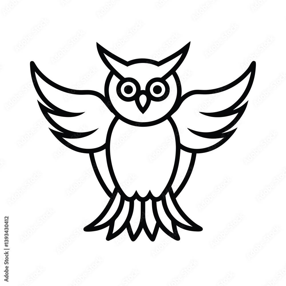 Obraz premium owl on white background