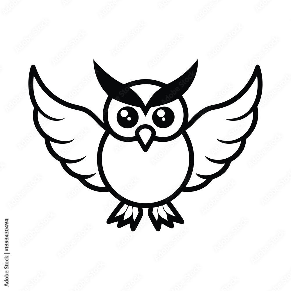 Obraz premium owl on white background
