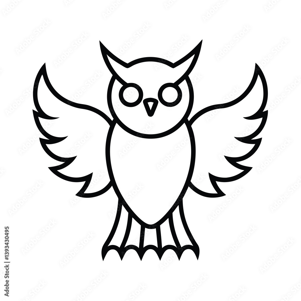 Obraz premium owl on white background