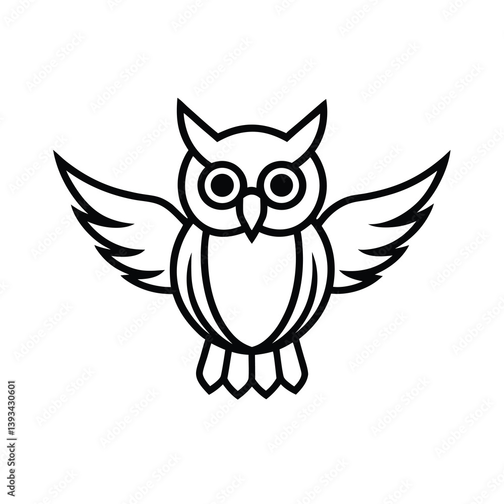 Obraz premium owl on white background