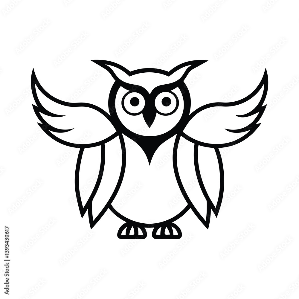 Obraz premium owl on white background