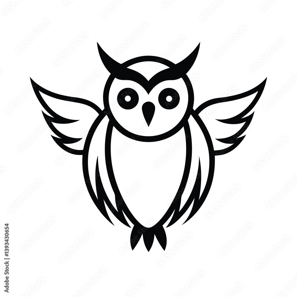 Obraz premium owl on white background