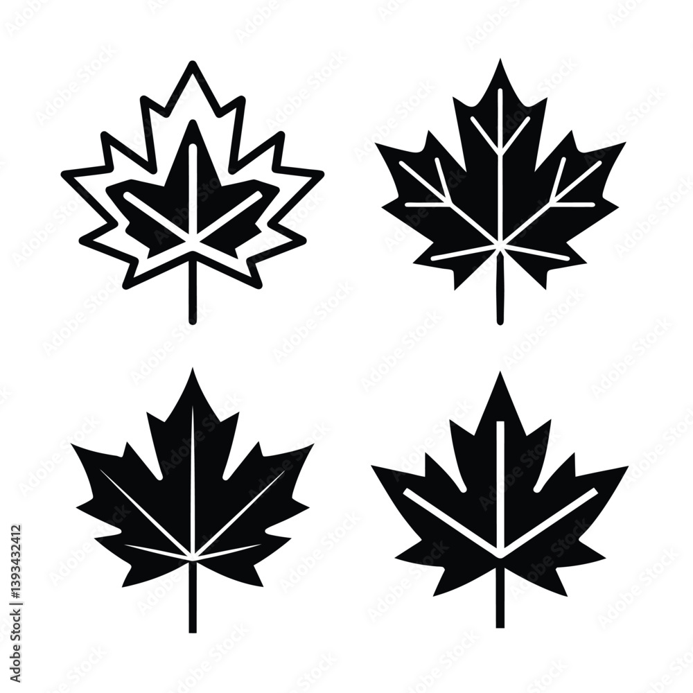 maple leaves isolated on white maple leaves isolated on white