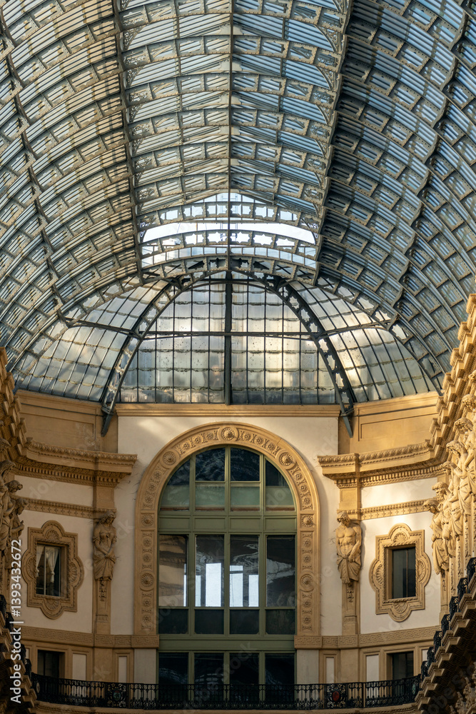 Interior of the famous Galleria Vittorio Emanuele II in Milan Interior of the famous Galleria Vittorio Emanuele II in Milan