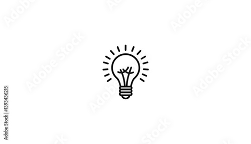 Light bulb icon – creativity, inspiration and new idea symbol for coaching, branding and educational visuals