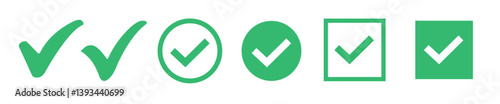 four green check and cross icons