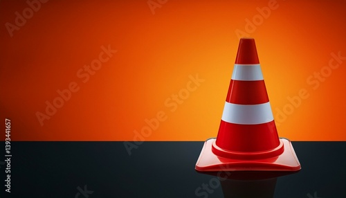 Obraz na płótnie orange traffic cone w salonie
