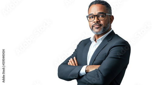 Equity analyst with strategic insight corporate office professional portrait modern setting confident viewpoint