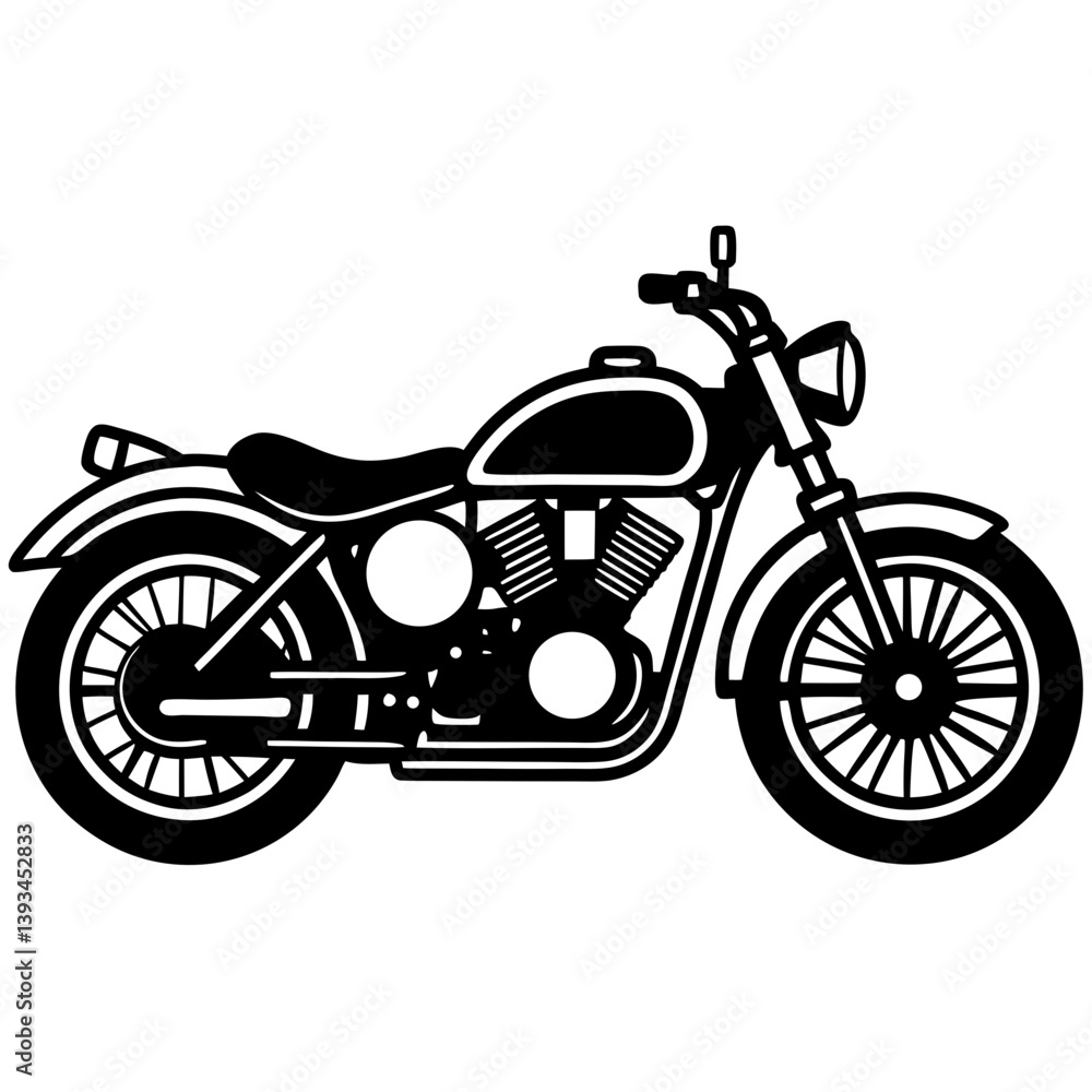 Fototapeta premium vintage motorcycle isolated on white background