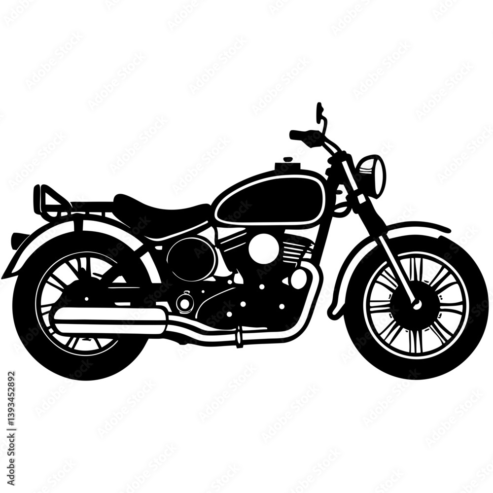 Fototapeta premium motorcycle on white background