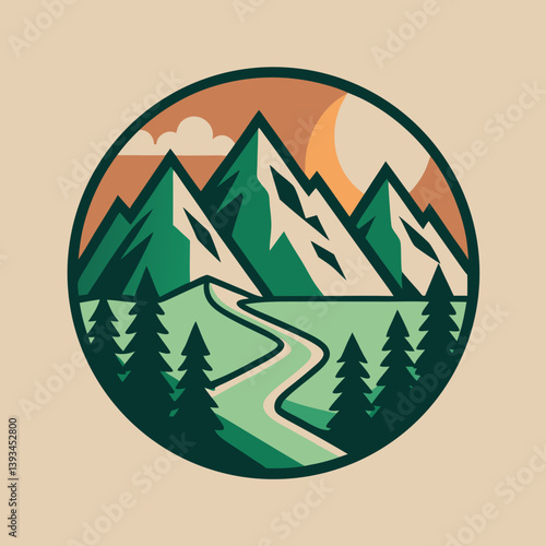 mountain landscape with trees