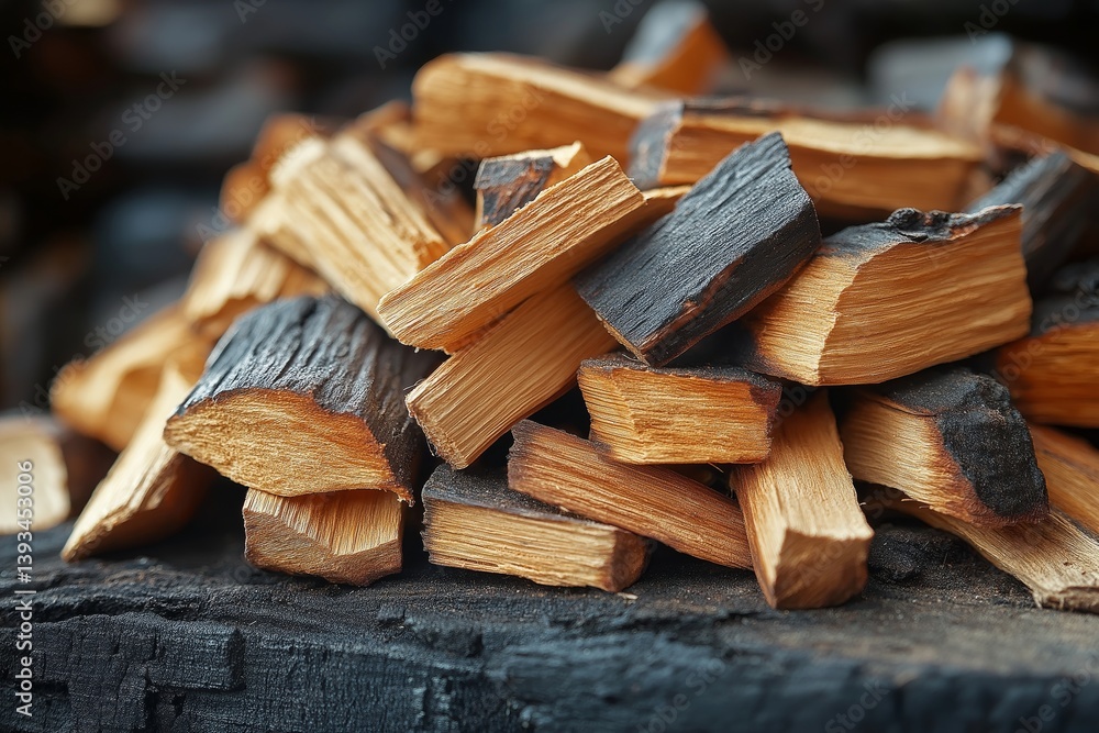 Seasoned firewood stacked neatly for winter warmth and outdoor gatherings Seasoned firewood stacked neatly for winter warmth and outdoor gatherings