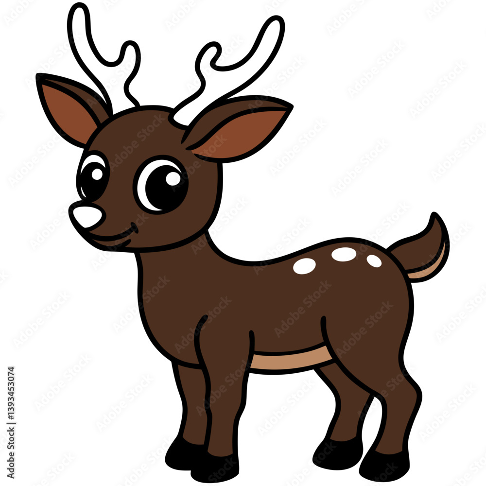 deer cartoon isolated deer cartoon isolated
