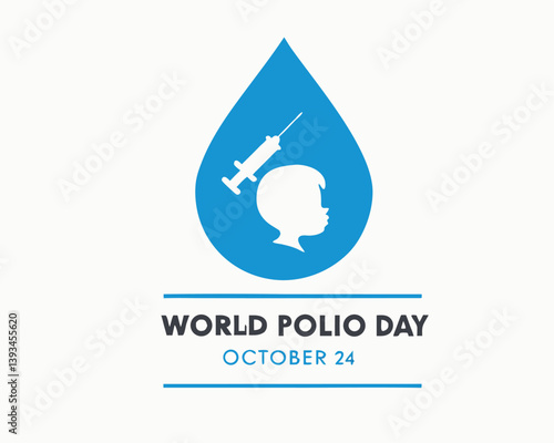 World Polio Day: Child Getting Vaccine Injection on October 24th.
