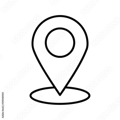 Free Download Black Location Pin Icon on White Background - GFXLoad