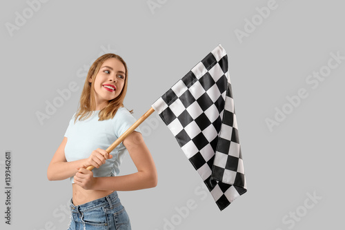 Beautiful young woman with ...