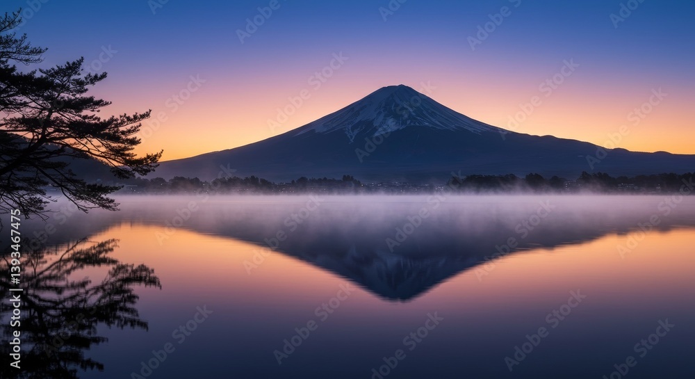 Fototapeta premium sunrise over lake