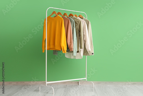 Rack with stylish female cl...
