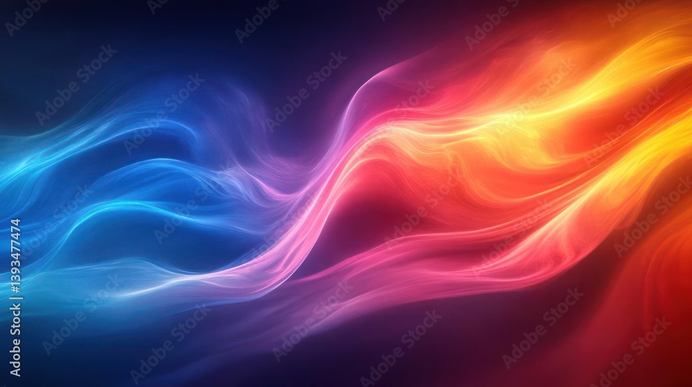 Obraz premium Abstract vibrant flowing colors