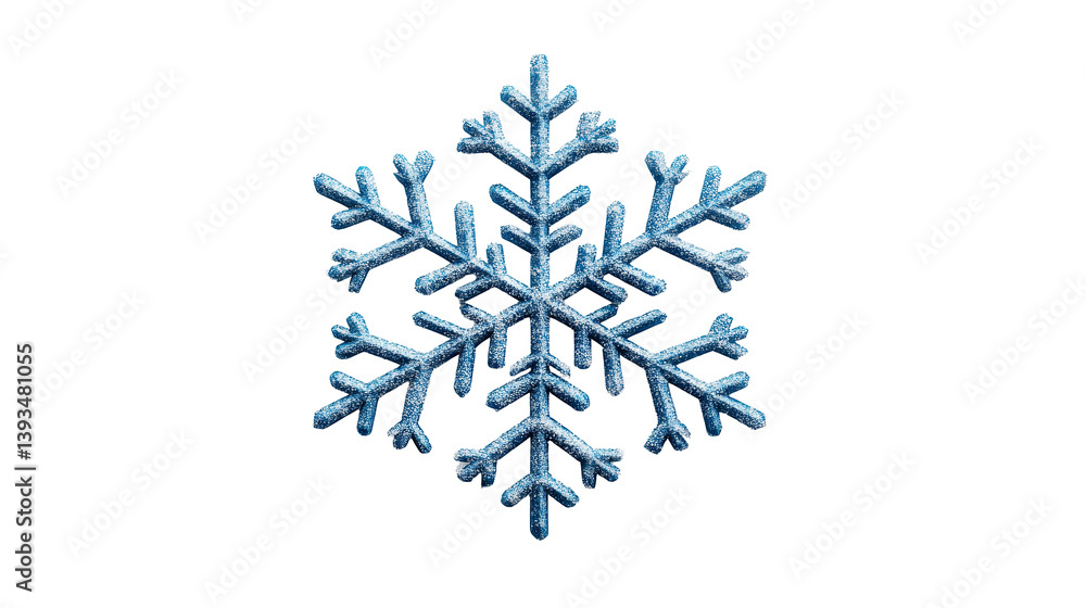Sparkling blue snowflake ornament with intricate details, cut out transparent Sparkling blue snowflake ornament with intricate details, cut out transparent
