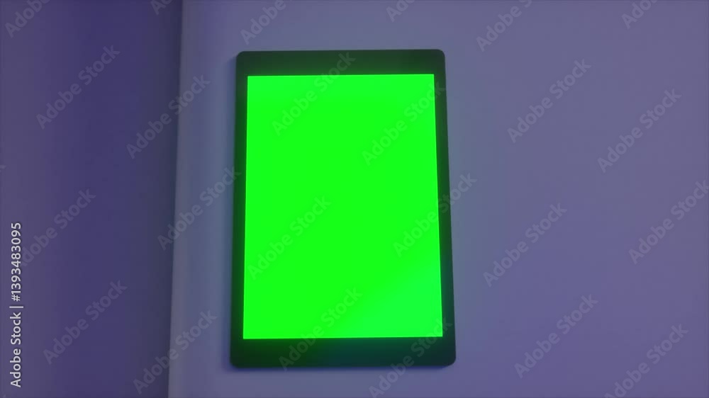 Digital Tablet with Green Screen for Mockup - Chroma Key Display Digital Tablet with Green Screen for Mockup - Chroma Key Display