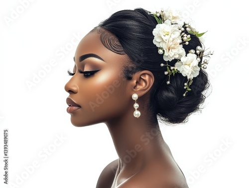 Elegant profile of a woman ...