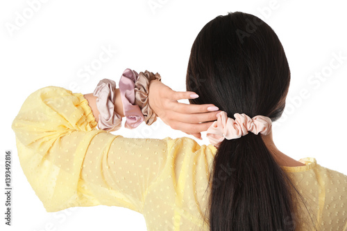 Woman with ponytail and sil...