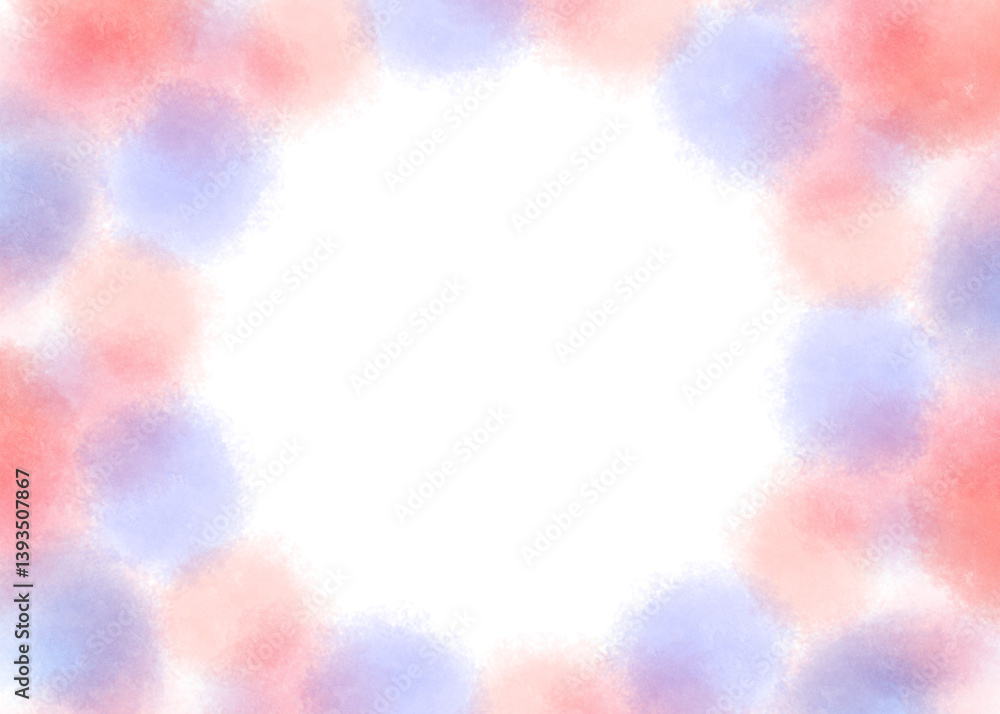 Soft Red and Blue Watercolor Circle Background Soft Red and Blue Watercolor Circle Background