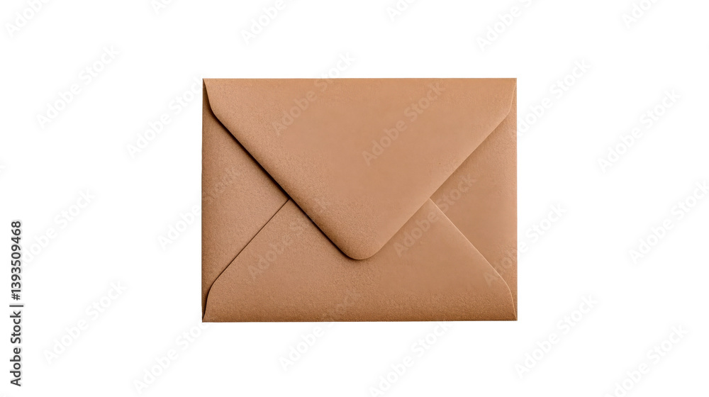 Brown square envelope, isolated object, correspondence, card, cut out transparent Brown square envelope, isolated object, correspondence, card, cut out transparent