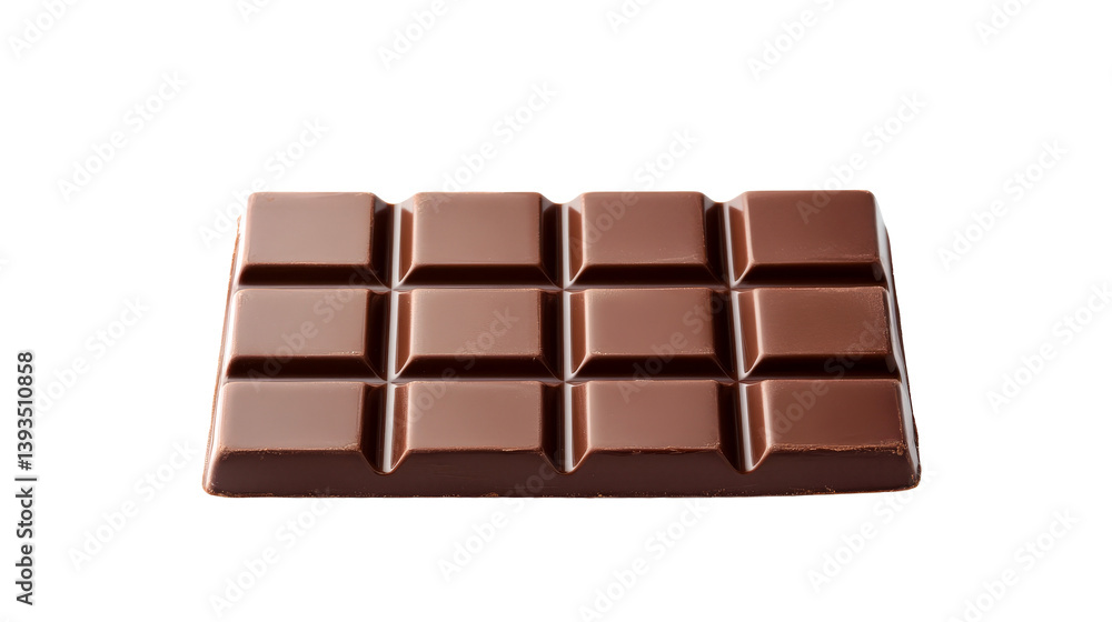 Dark chocolate bar with squares, cut out transparent Dark chocolate bar with squares, cut out transparent