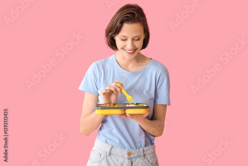 Beautiful young happy woman...