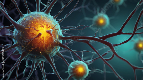 
A conceptual macro editorial image of a neurotoxin 