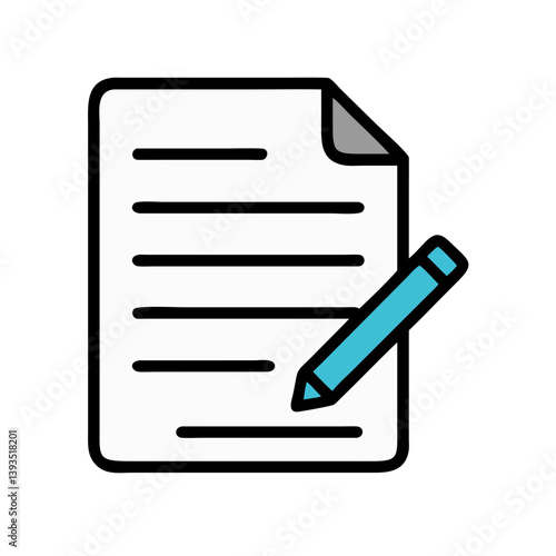 Document Write Icon Vector Design