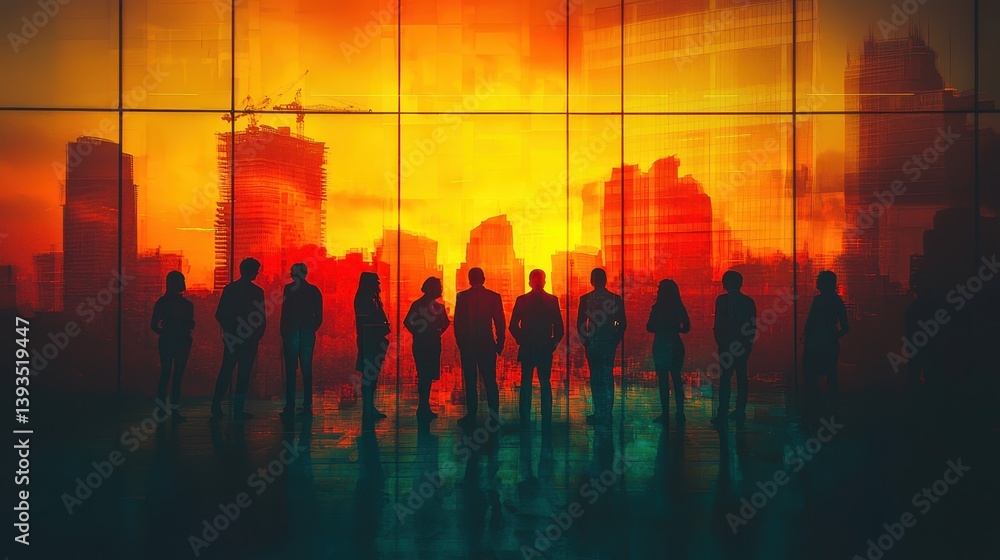 Team building strategies discussion among managers and hr personnel at sunset urban office collaborative environment professional view Team building strategies discussion among managers and hr personnel at sunset urban office collaborative environment professional view