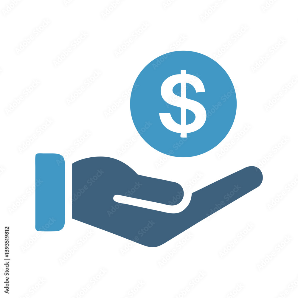 Hand Holding Dollar Money Icon Vector Design Hand Holding Dollar Money Icon Vector Design