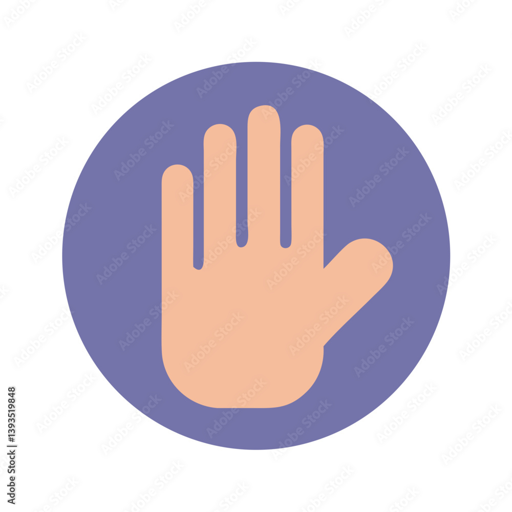 Hand Stop Icon Vector Design Hand Stop Icon Vector Design