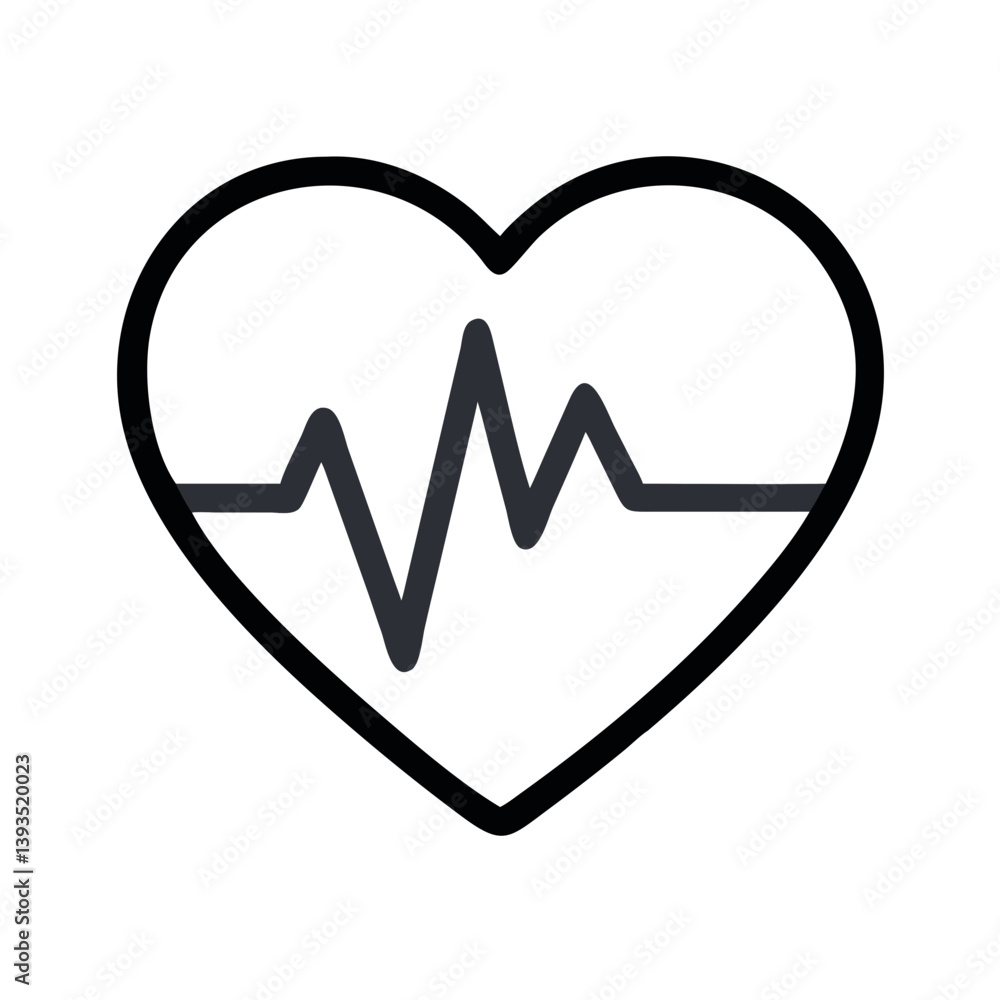 Heart Pulse Icon Vector Design Heart Pulse Icon Vector Design