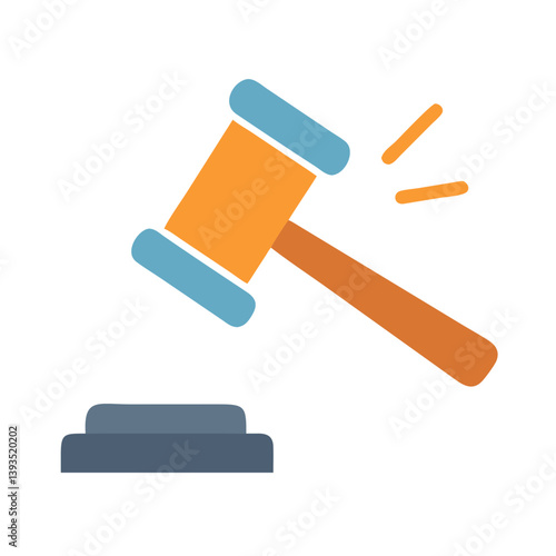 Judge Gavel Vector Icon Design