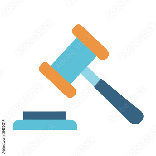 Judge Gavel Vector Icon Design