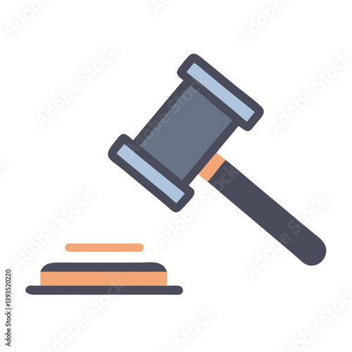 Judge Gavel Vector Icon Design