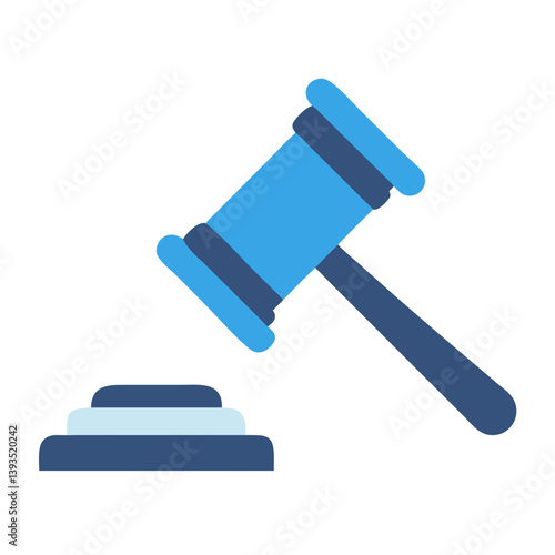 Judge Gavel Vector Icon Design