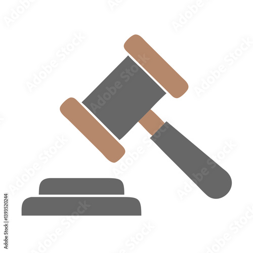 Judge Gavel Vector Icon Design