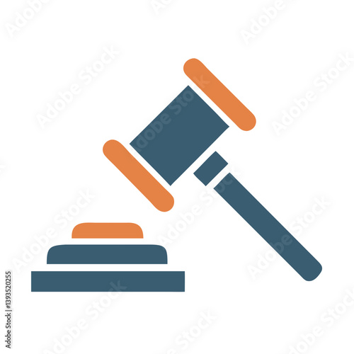 Judge Gavel Vector Icon Design