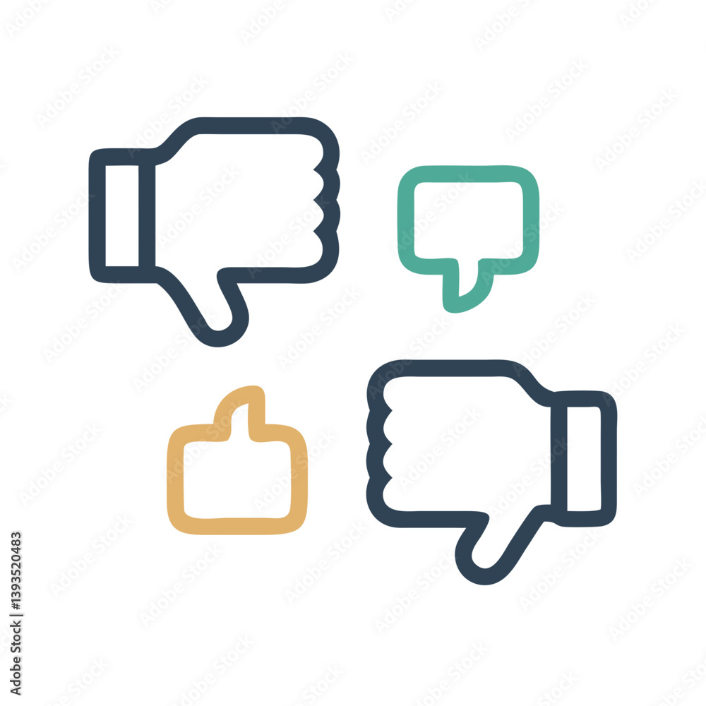 Like and Dislike Icons Set Vector Design
Like and Dislike Icons Set Vector Design