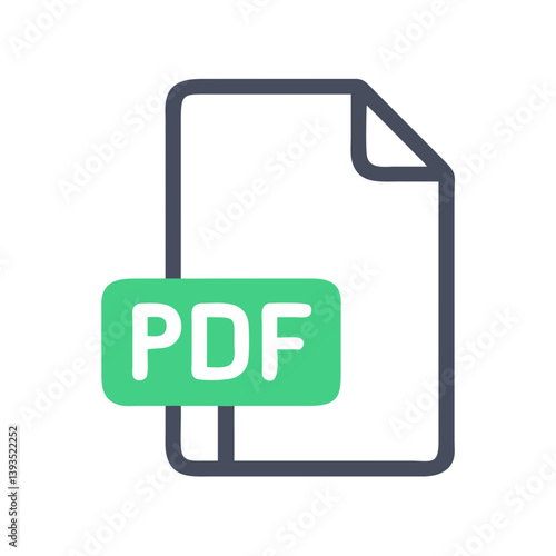 PDF File Document Vector Icon

