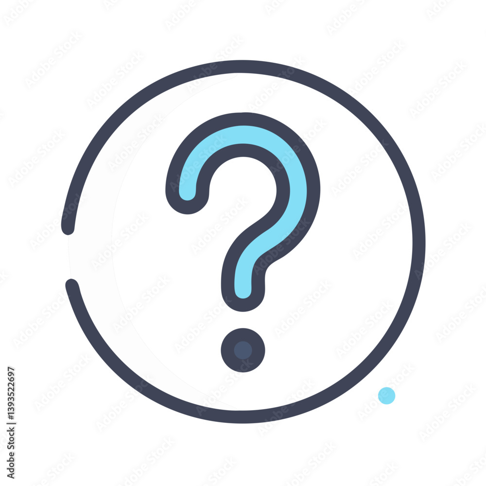 Question Icon Vector for Inquiry, Curiosity, and Help Concepts Question Icon Vector for Inquiry, Curiosity, and Help Concepts