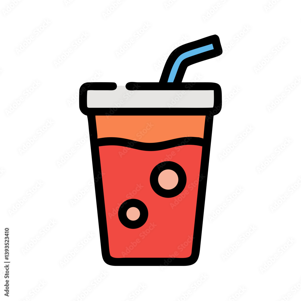 Soft Drink Icon Vector for Beverage, Refreshment, and Soda Concepts Soft Drink Icon Vector for Beverage, Refreshment, and Soda Concepts