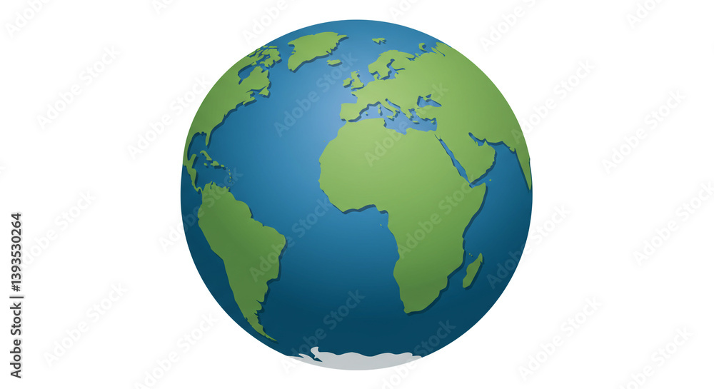 Our precious Earth, a vibrant globe of green and blue continents, symbolizes global unity and environmental awareness with a simple, clean design. Our precious Earth, a vibrant globe of green and blue continents, symbolizes global unity and environmental awareness with a simple, clean design.